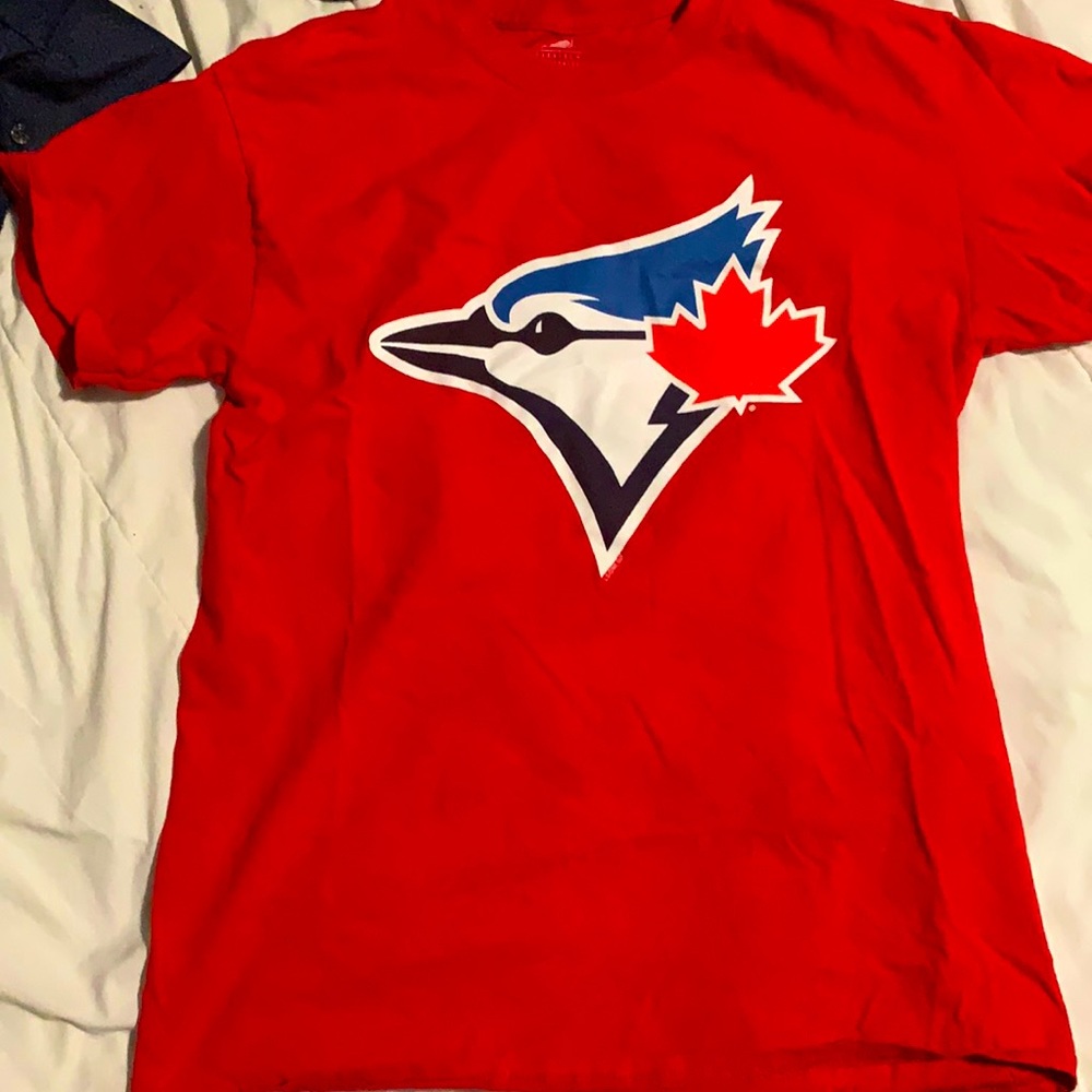 Blue jay red tee shirt